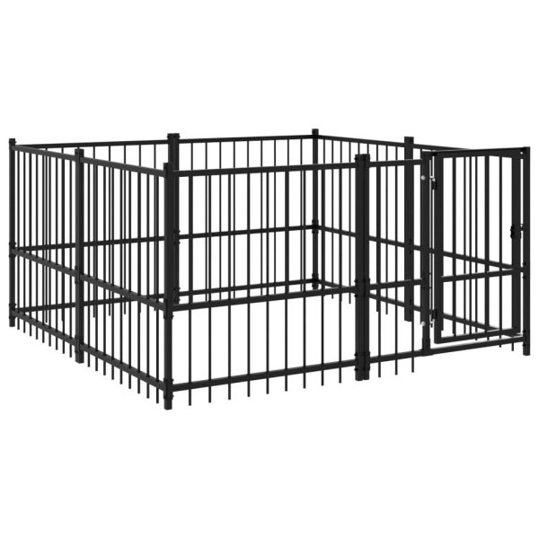 Chenil d’extérieur – Cage d’extérieur – Chenil de jardin pour chiens Acier 3,75 m²-JU289 Chenil d’extérieur – Cage d’extérieur – Chenil de jardin pour chiens Acier 3,75 m²-JU289