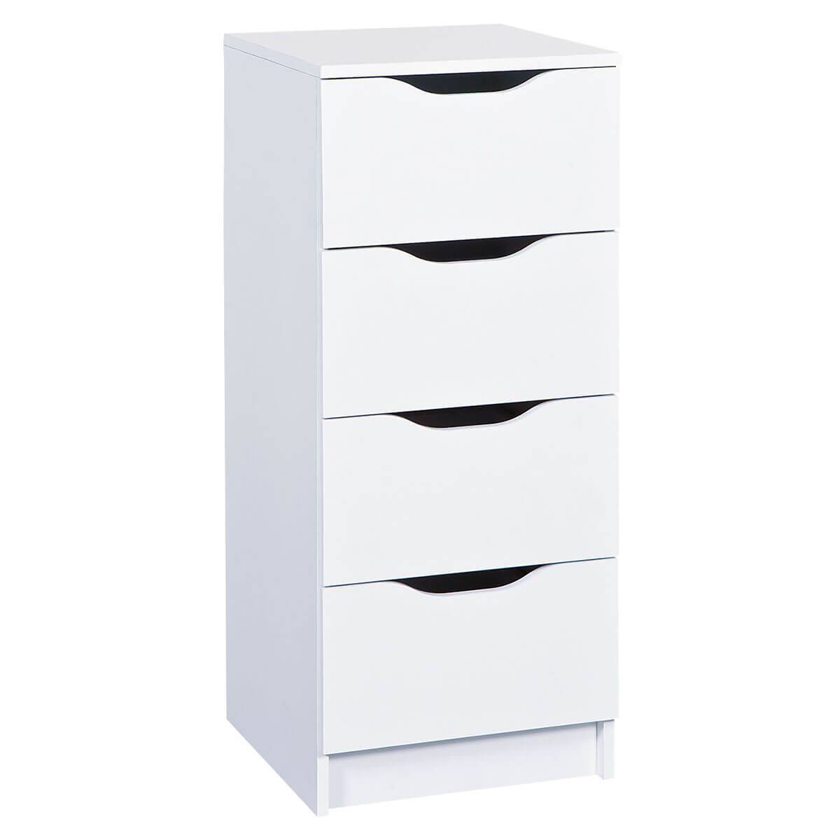 Chiffonnier 4 Tiroirs Coloris Blanc - JENNY BLANC