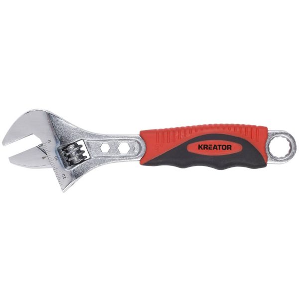 Clé à molette CR-V poignée grip Kreator – 250 mm Clé à molette CR-V poignée grip Kreator – 250 mm