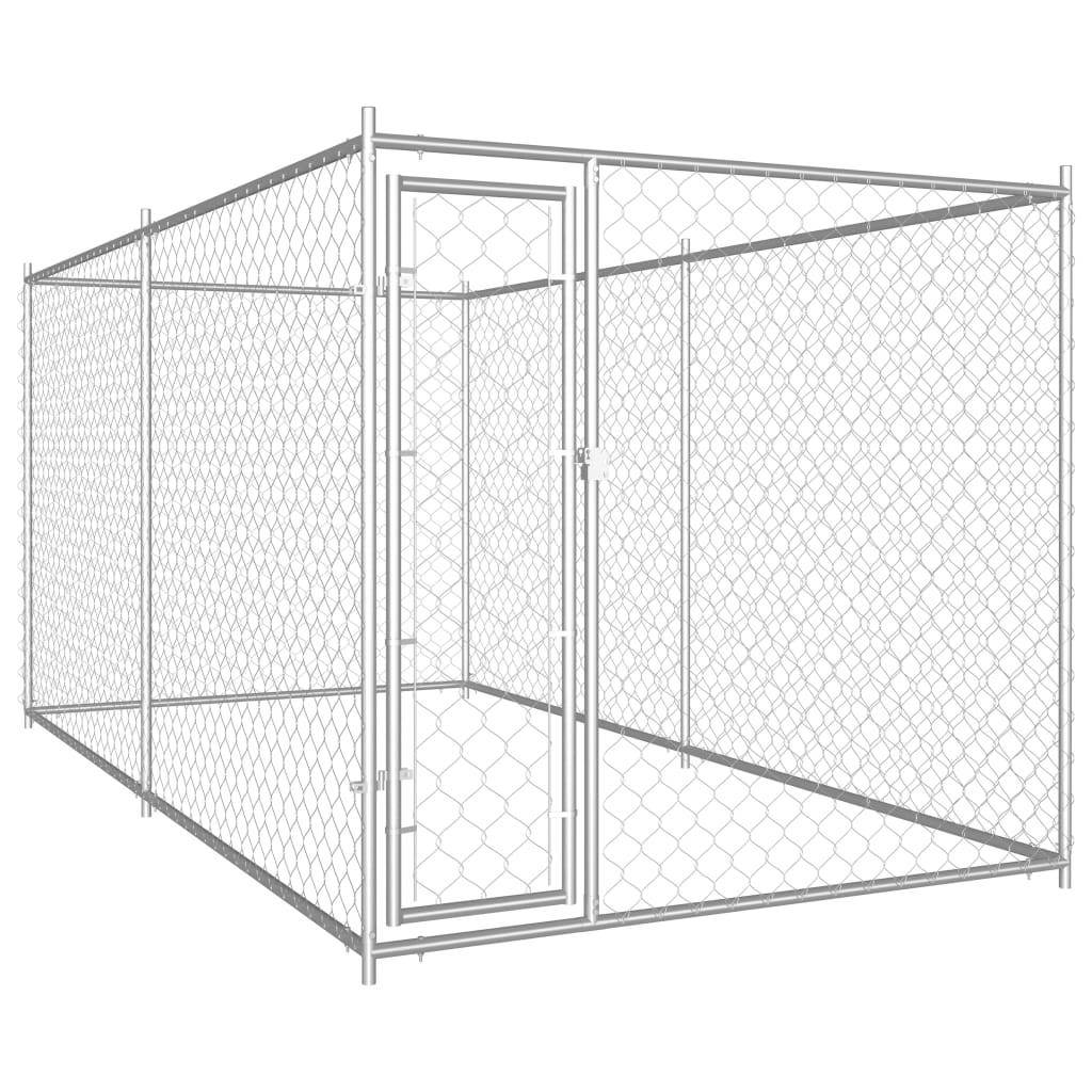 Chenil extérieur cage enclos parc animaux chien d'extérieur pour chiens 382 x 192 x 185 cm