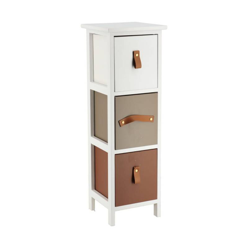 Chiffonnier 3 tiroirs PM marron/terracotta