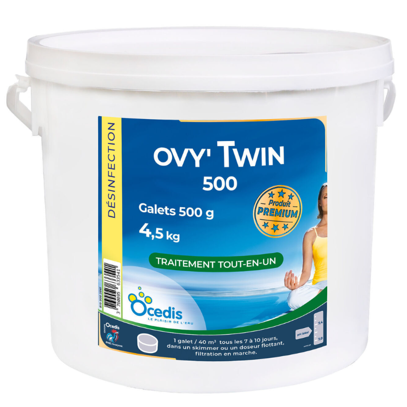 Chlore Ocedis OVY' Twin 500 - enrichi à l'oxygène actif -
