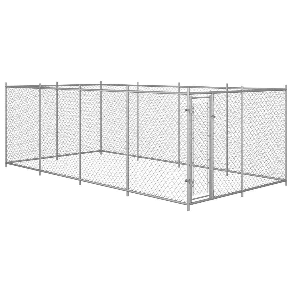 Chenil extérieur cage enclos parc animaux chien extérieur pour chiens 8 x 4 x 2 m
