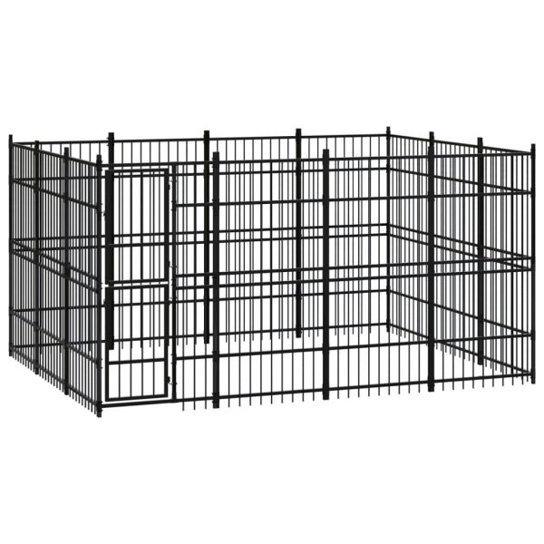 Chenil d’extérieur pour chiens Acier 11,06 m² vidaXL 3097975 Chenil d’extérieur pour chiens Acier 11,06 m² vidaXL 3097975