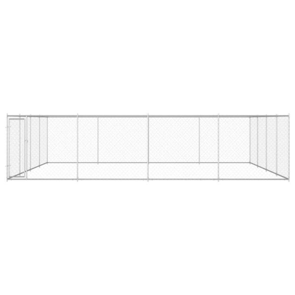Chenil extérieur cage enclos parc animaux chien extérieur pour chiens acier galvanisé 760 x 760 x 195 cm Chenil extérieur cage enclos parc animaux chien extérieur pour chiens acier galvanisé 760 x 760 x 195 cm