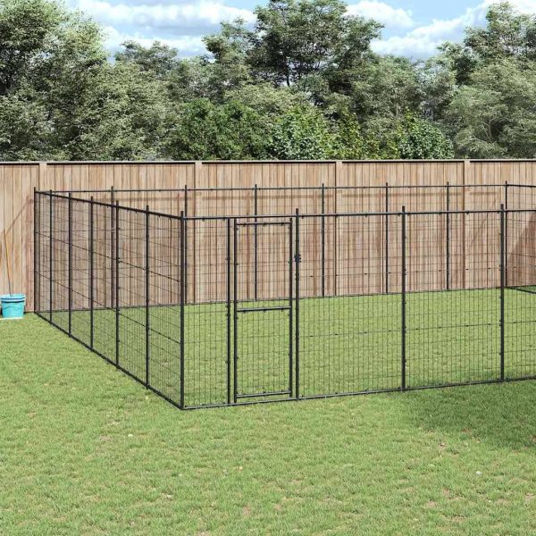 Chenil d’extérieur pour chiens Acier 50,82 m² vidaXL 3082325 Chenil d’extérieur pour chiens Acier 50,82 m² vidaXL 3082325