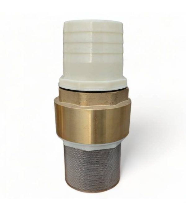 Clapet anti retour en laiton avec crépine et manchette, pour pompe – 4 pouces (100 mm) Clapet anti retour en laiton avec crépine et manchette, pour pompe – 4 pouces (100 mm)