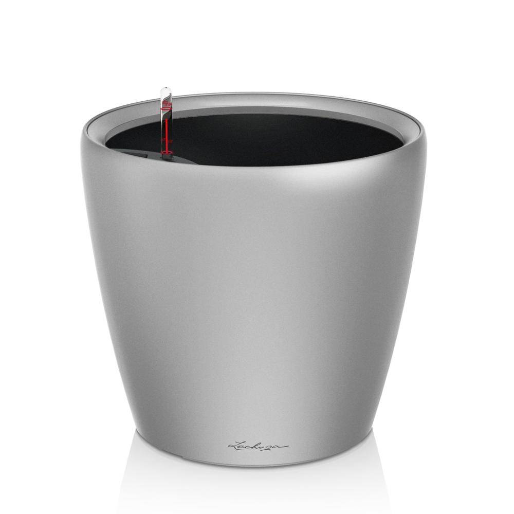 Classico Premium LS 35 - kit complet, argent métallisé Ø 35 x 33 Lechuza