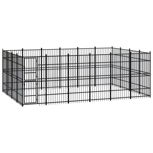 Chenil d’extérieur pour chiens Acier 22,12 m² vidaXL 3097984 Chenil d’extérieur pour chiens Acier 22,12 m² vidaXL 3097984