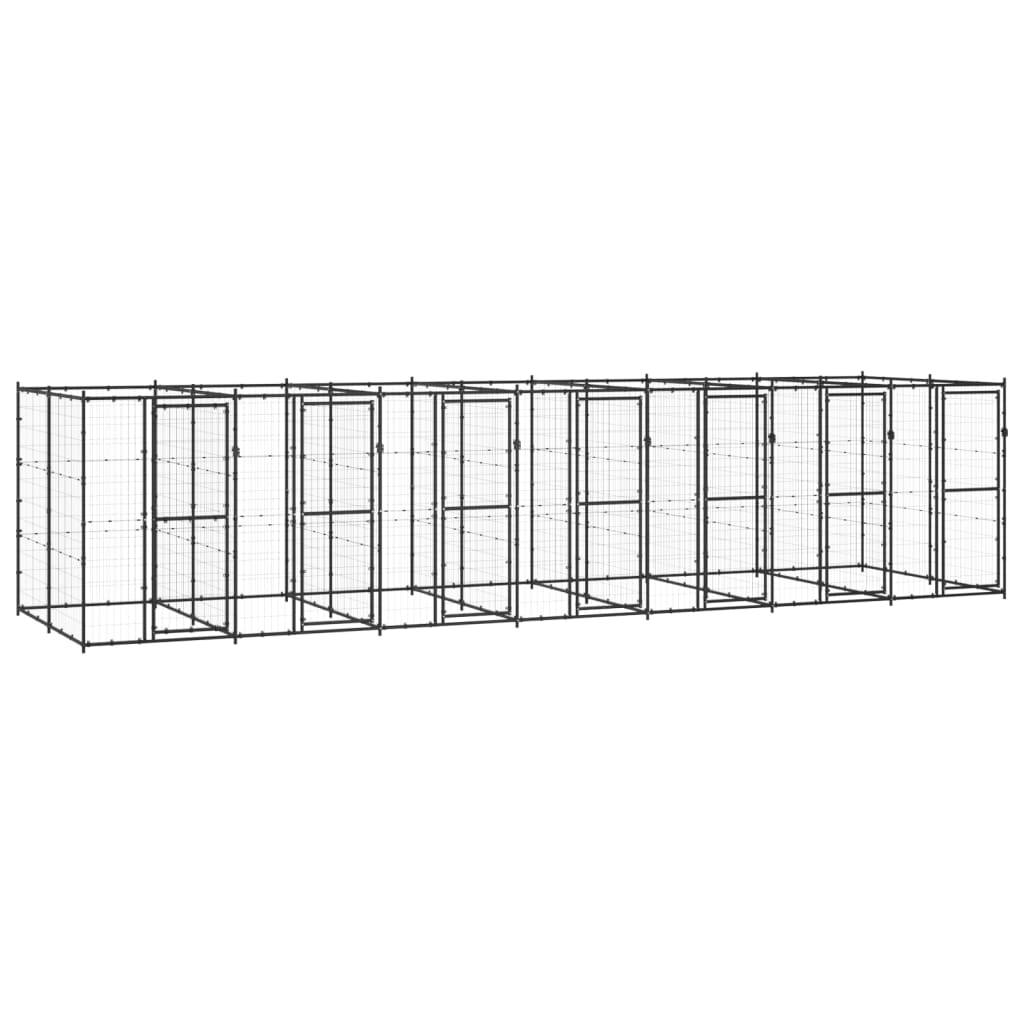 Chenil extérieur Acier 16,94 m² vidaXL 3082265