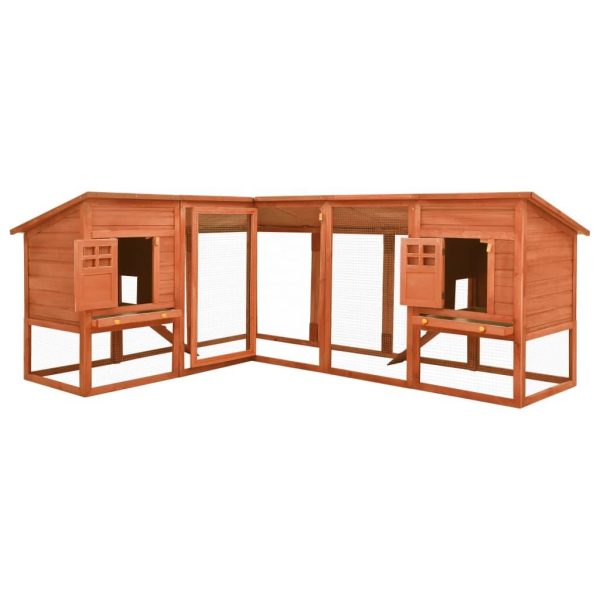 Clapier d’extérieur – Cage d’extérieur avec piste Marron Bois de sapin solide rj513 Clapier d’extérieur – Cage d’extérieur avec piste Marron Bois de sapin solide rj513