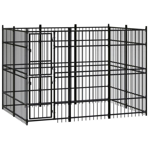 Chenil d’extérieur pour chiens Acier 5,53 m² vidaXL 3097957 Chenil d’extérieur pour chiens Acier 5,53 m² vidaXL 3097957