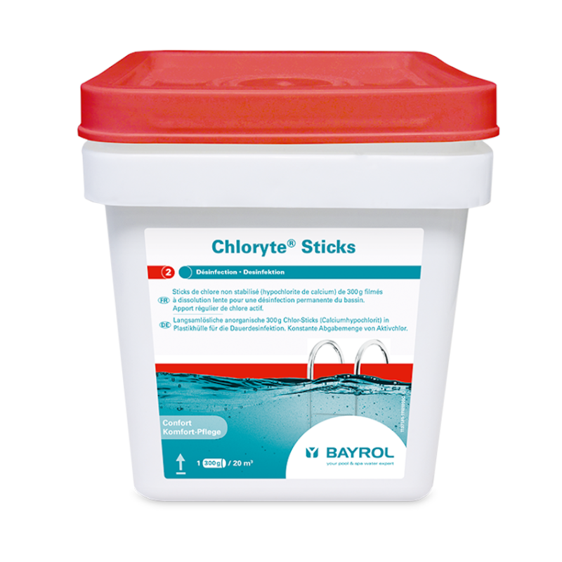 Chlore lent Bayrol Chloryte Sticks 300g - 4,5kg