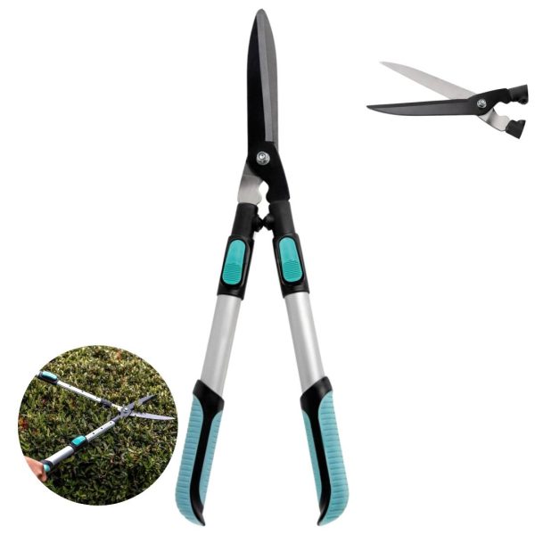 Cisaille à haie lame droite – Manche télescopique – Précision de coupe – Confort d’utilisation | 62-80 x 19-25 x 3 cm | Vert et noir | TRENDYFLAIR