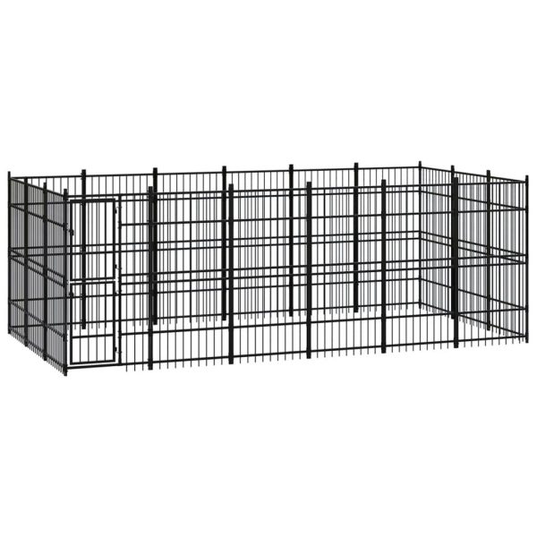 Chenil d’extérieur pour chiens Acier 16,59 m² vidaXL 3097977 Chenil d’extérieur pour chiens Acier 16,59 m² vidaXL 3097977
