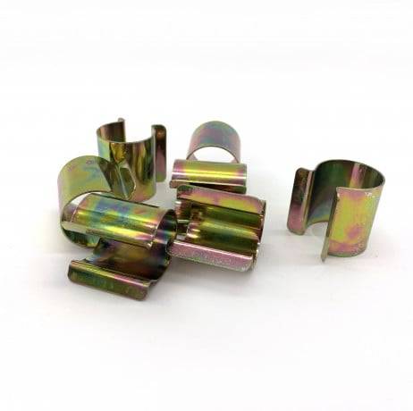 Lot de 15 – Clips de fixation en acier nickelé – Diamètre 32 Lot de 15 – Clips de fixation en acier nickelé – Diamètre 32