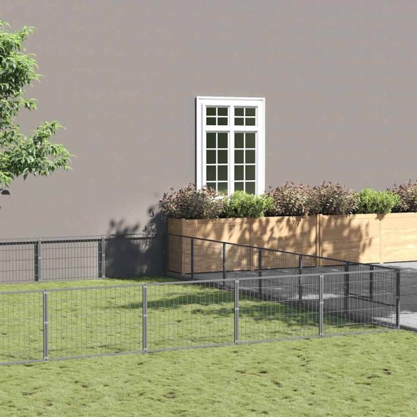 Chenil Argenté 36 m² Acier vidaXL 3082174 Chenil Argenté 36 m² Acier vidaXL 3082174
