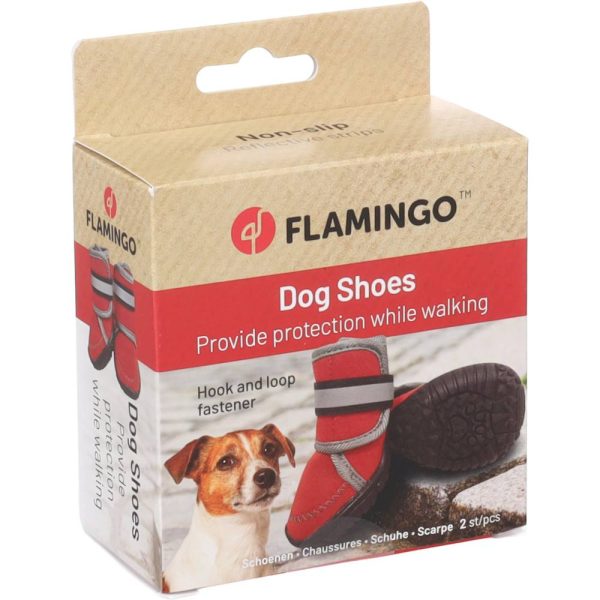 Chaussures Kajan Rouge XS 6.4 x 5.2 cm. 2 pièces pour chien Chaussures Kajan Rouge XS 6.4 x 5.2 cm. 2 pièces pour chien
