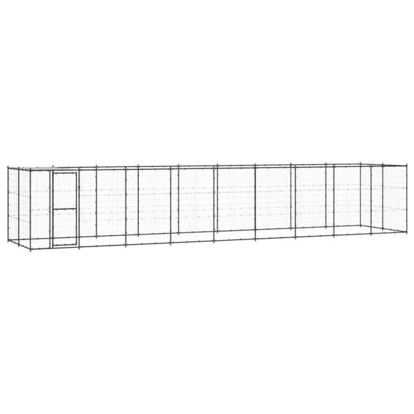 Chenil extérieur cage enclos parc animaux chien extérieur acier avec toit 21,78 m² Chenil extérieur cage enclos parc animaux chien extérieur acier avec toit 21,78 m²