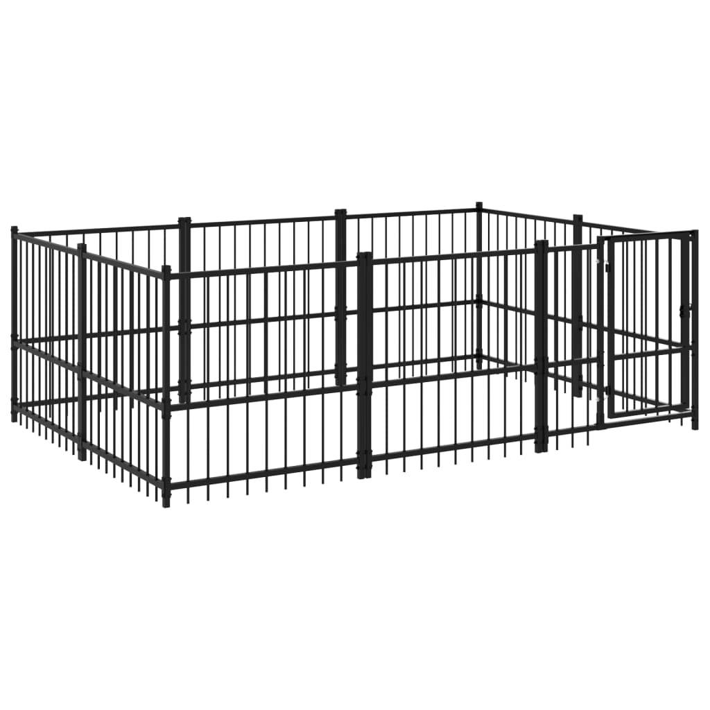 Chenil d'extérieur - Cage d'extérieur - Chenil de jardin pour chiens Acier 5,63 m²