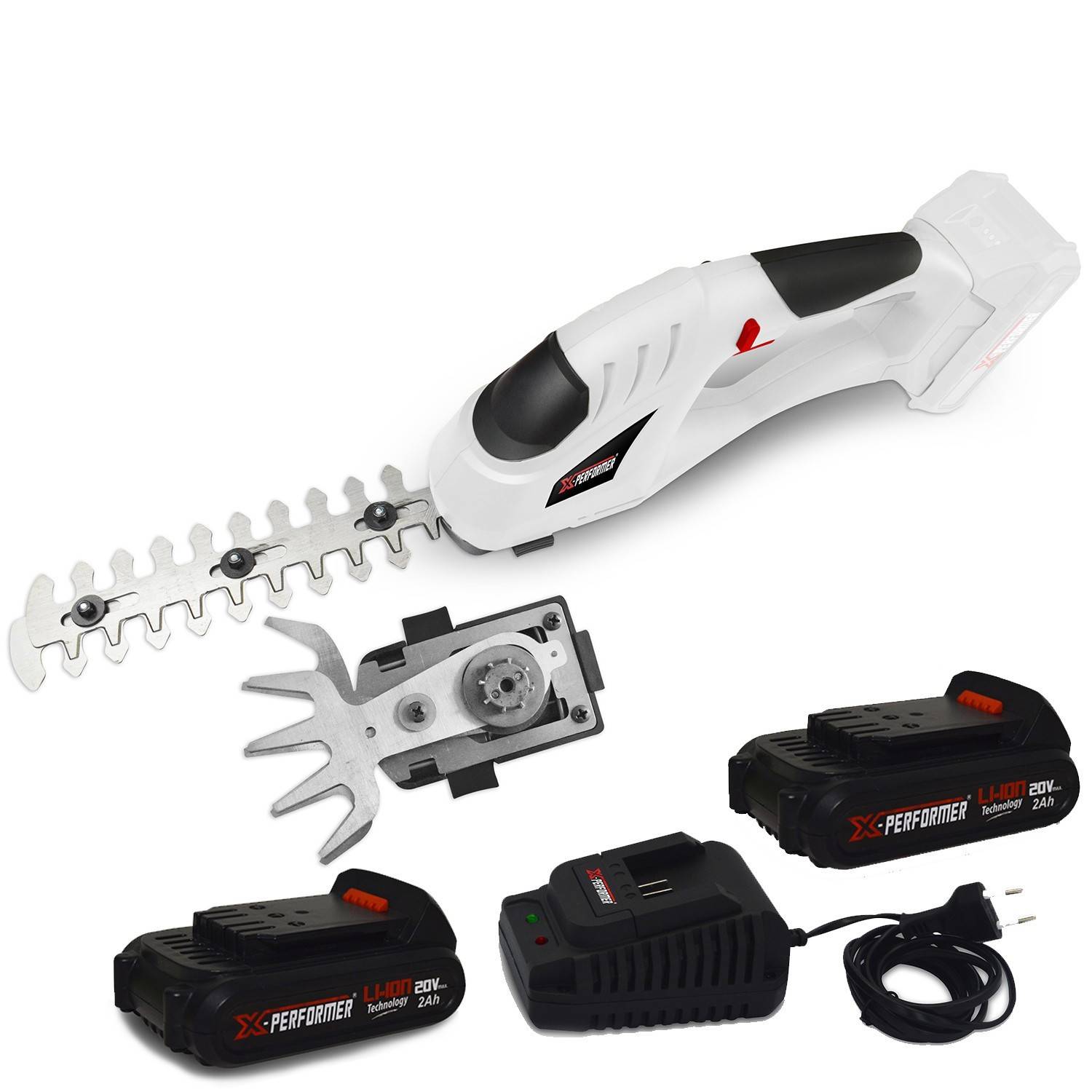 Cisaille de jardin Portative - Sculpteur de haies 2EN1 - 20V - Xperformer XPCSTH20LI - 2 Batteries 2Ah + chargeur