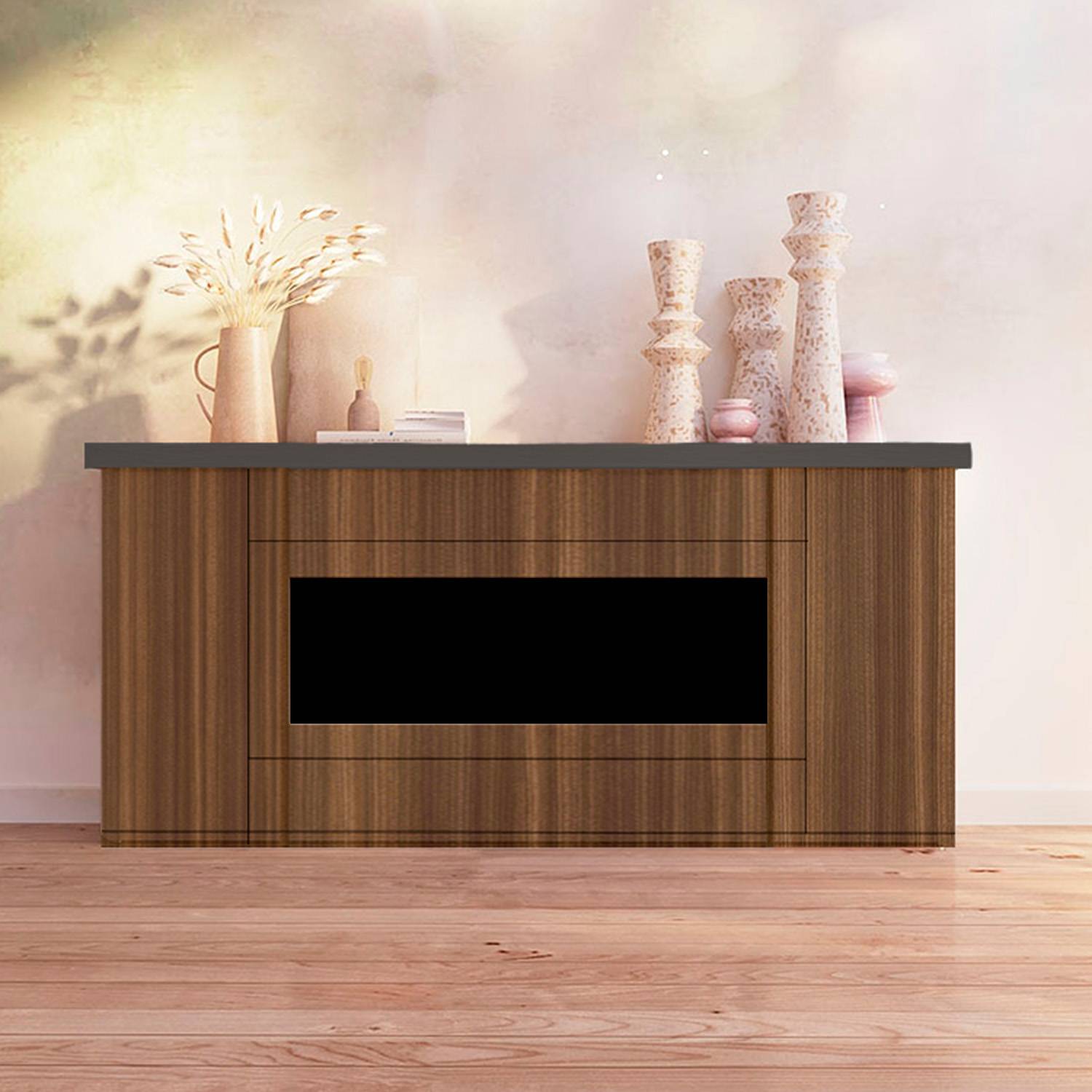 Cheminee Electrique Ispica 1500w Mobile Desio 108 Brown