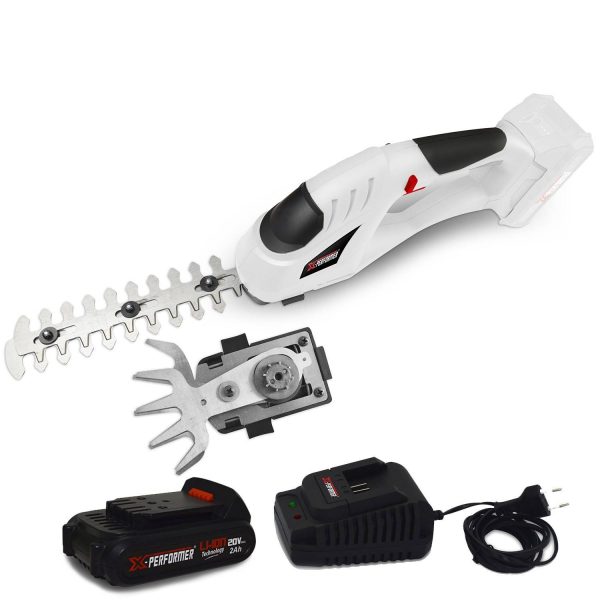 Cisaille de jardin Portative – Sculpteur de haies 2 EN 1 – 20V – Xperformer XPCSTH20LI – Batterie 2Ah et chargeur inclus Cisaille de jardin Portative – Sculpteur de haies 2 EN 1 – 20V – Xperformer XPCSTH20LI – Batterie 2Ah et chargeur inclus