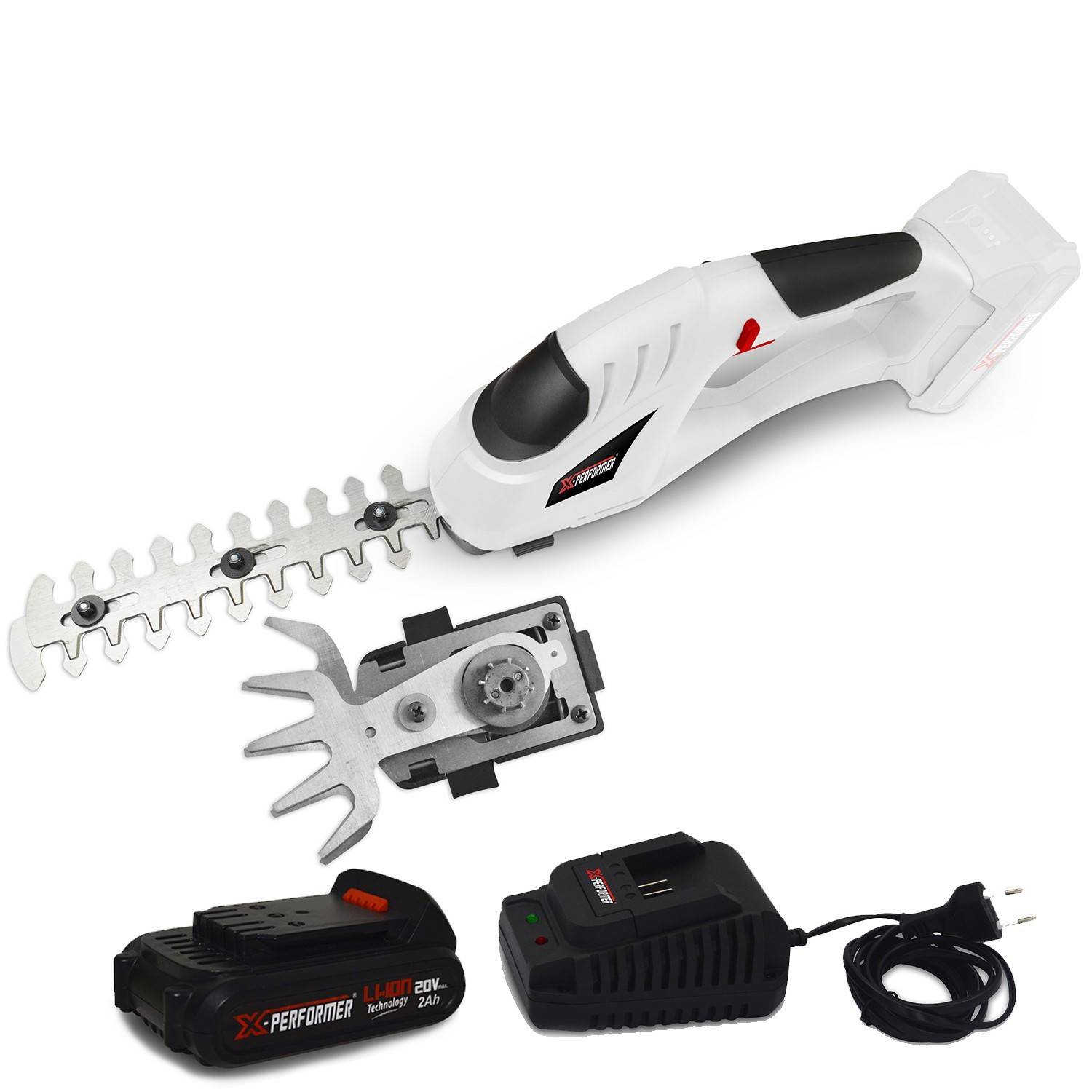 Cisaille de jardin Portative - Sculpteur de haies 2 EN 1 - 20V - Xperformer XPCSTH20LI - Batterie 2Ah et chargeur inclus