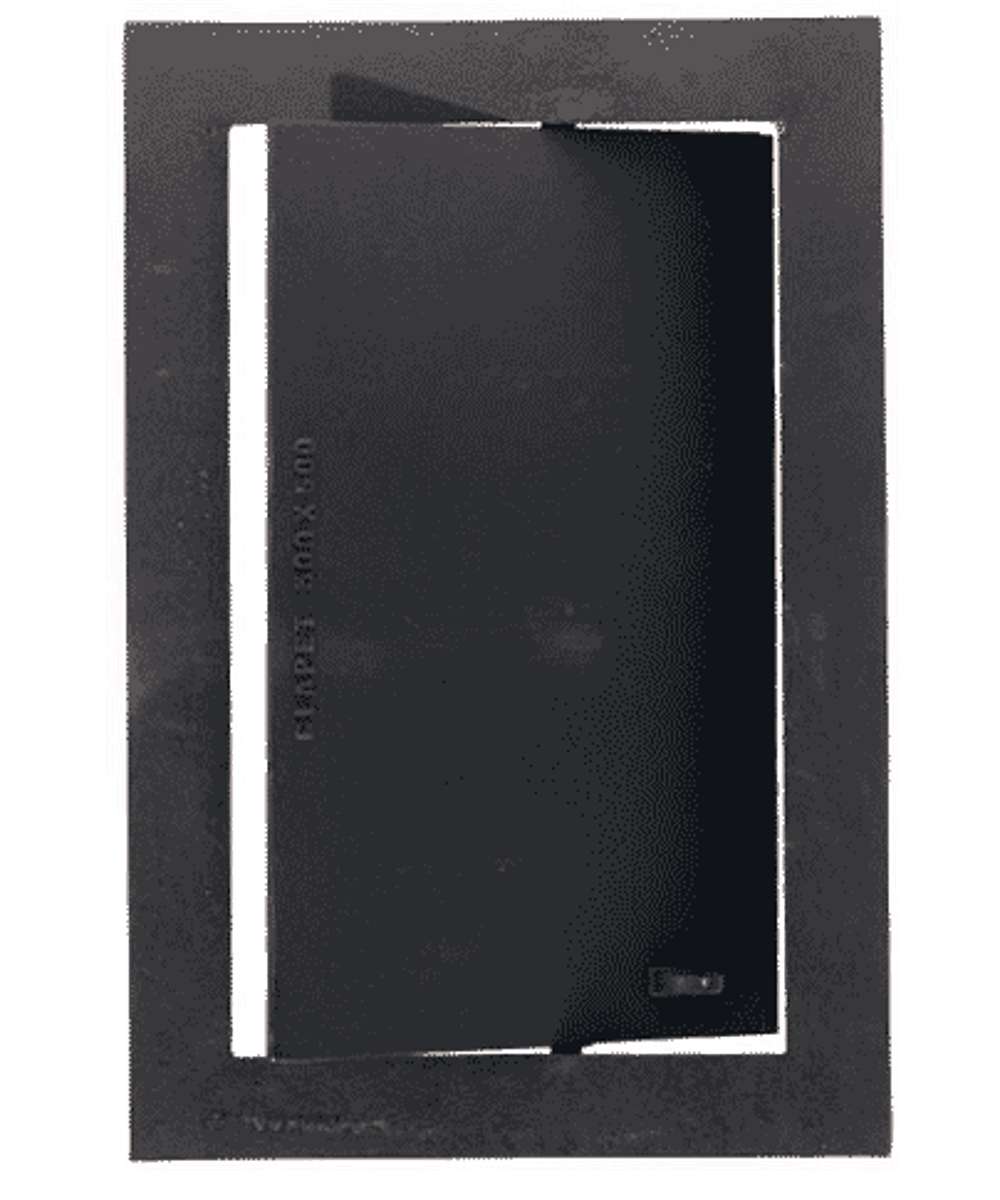 Clapet de cheminée en fonte pour boisseau 300 x 500 mm avec tige et poignée, Dommartin