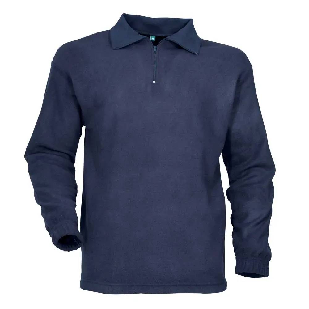 Chemise F1 polaire marine 100% polyester 220g/m2 col zippé