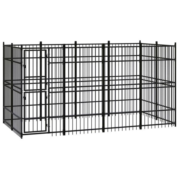 Chenil d’extérieur pour chiens Acier 7,37 m² vidaXL 3097958 Chenil d’extérieur pour chiens Acier 7,37 m² vidaXL 3097958