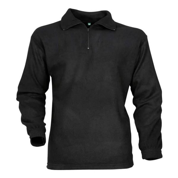 Chemise F1 Polaire Noir 220g/m² Col Zippé Polyester Chemise F1 Polaire Noir 220g/m² Col Zippé Polyester