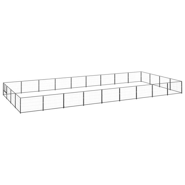 Chenil extérieur en acier robuste parc pour chien Noir 36 m² – ComfortXL Outdoor Living Chenil extérieur en acier robuste parc pour chien Noir 36 m² – ComfortXL Outdoor Living