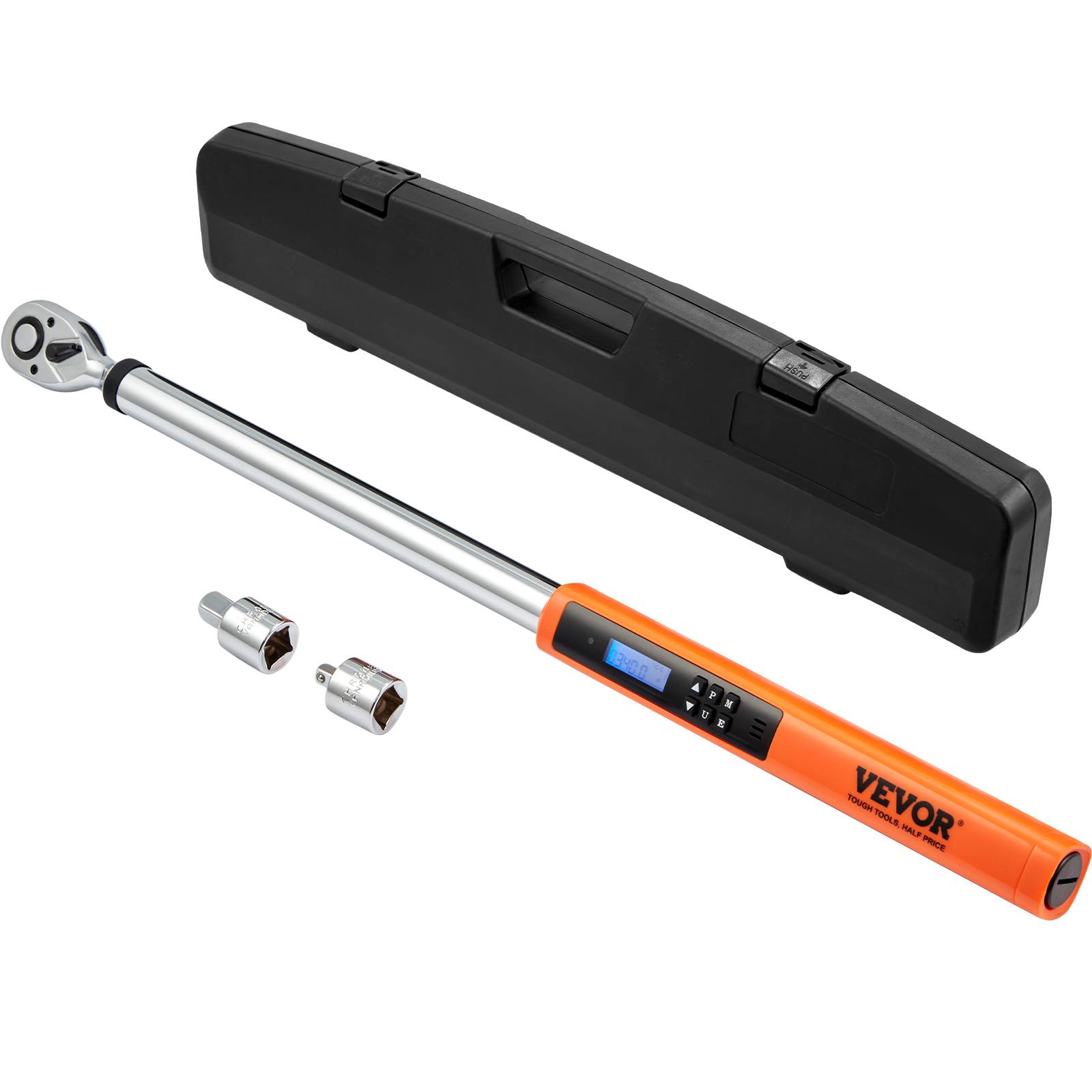 VEVOR Clé dynamométrique numérique 1/2", 34-340 N.m. Précision ±2%, LED, buzzer.