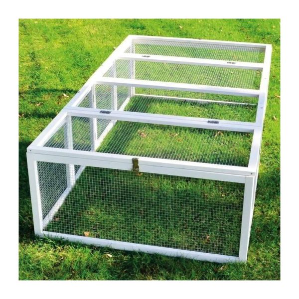 Clapier lapins Rabbit Run exterieur- Cage Mobile -Couleur Blanc Clapier lapins Rabbit Run exterieur- Cage Mobile -Couleur Blanc