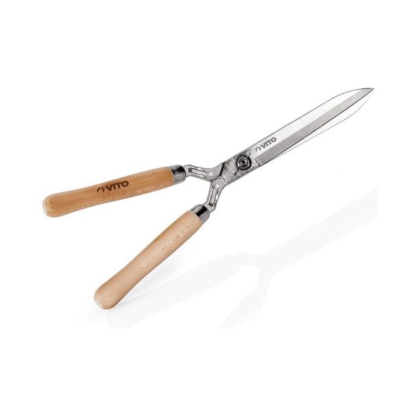 Cisaille de jardin Taille haies 51cm Manche bois Inox Lame 18 cm Fer forgé à la main VITO Cisaille de jardin Taille haies 51cm Manche bois Inox Lame 18 cm Fer forgé à la main VITO