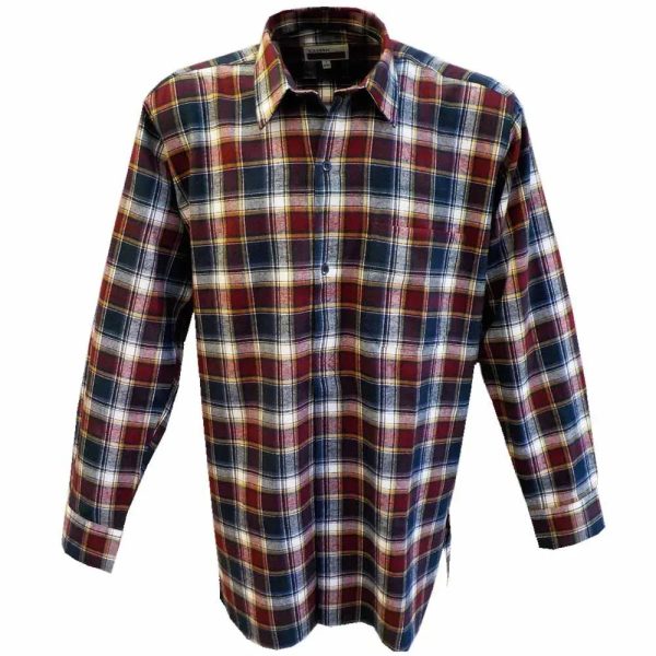 Chemise à carreaux Tanouk flanelle coton rouge bleu S à 4XL Chemise à carreaux Tanouk flanelle coton rouge bleu S à 4XL