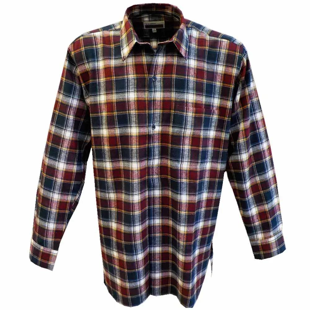 Chemise à carreaux Tanouk flanelle coton rouge bleu S à 4XL