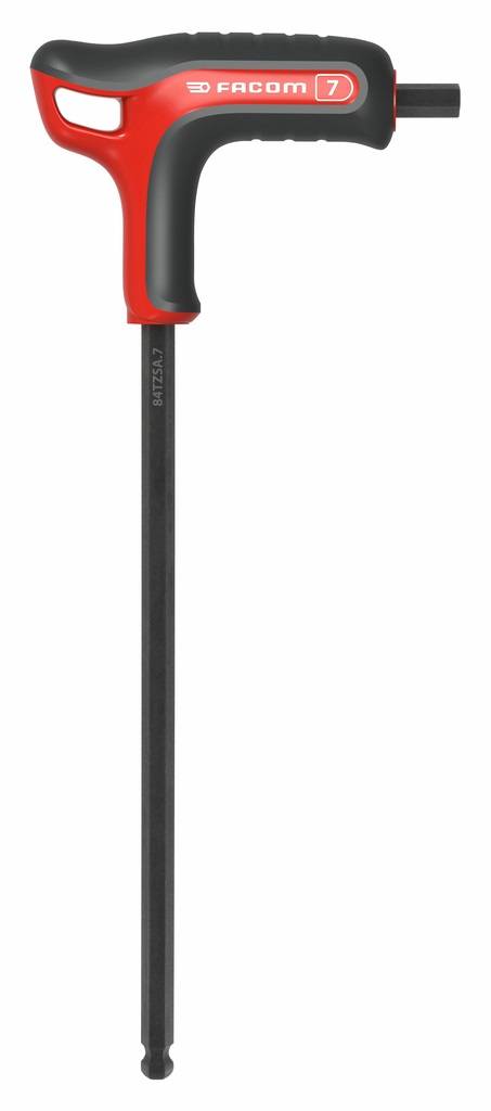Clé mâle poignée en 'P' 6 pans tête sphérique métrique 4mm longueur 183mm - FACOM - 84TZSA.4