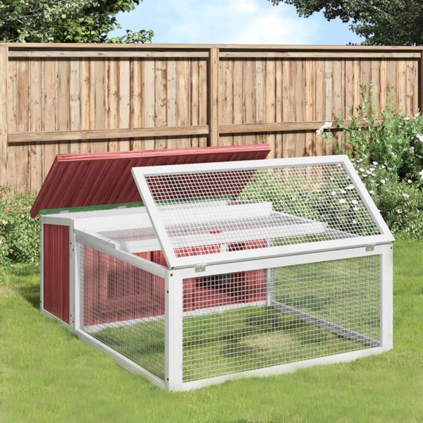 Clapier moka 117,5x97x47,5 cm bois de pin massif vidaXL 172288 Clapier moka 117,5x97x47,5 cm bois de pin massif vidaXL 172288