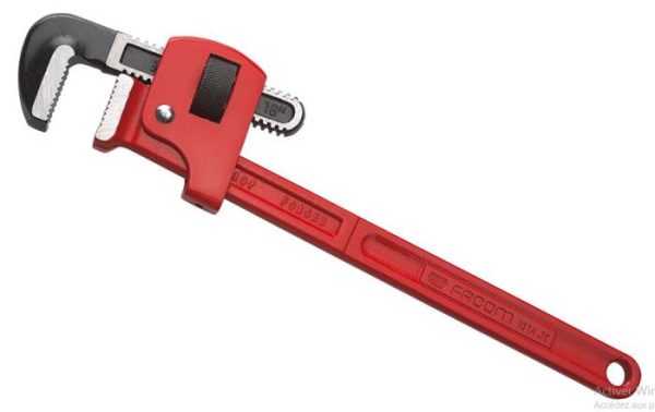 Clé serre-tube type »Stillson» acier 8» ouverture 27mm longueur 200 mm – FACOM – 131A.8