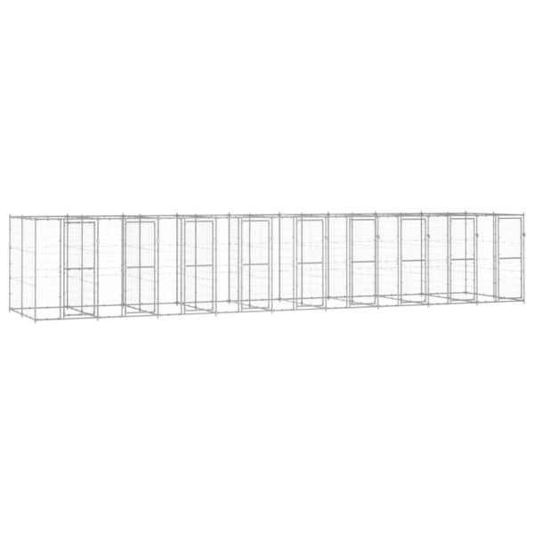 Chenil extérieur Acier galvanisé 21,78 m² vidaXL 3082289