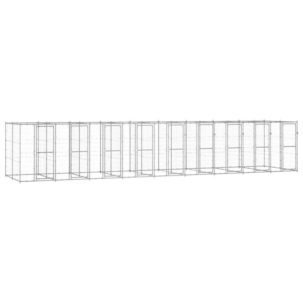 Chenil extérieur Acier galvanisé 21,78 m² vidaXL 3082289