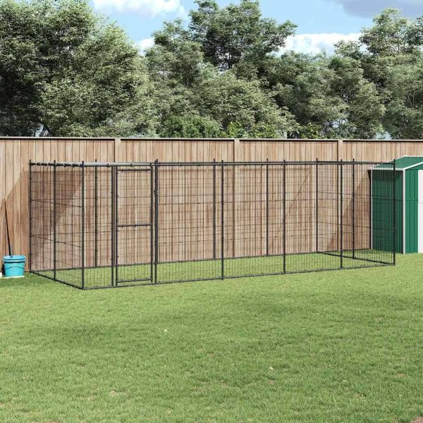 Chenil extérieur Acier avec toit 12,1 m² vidaXL 3082294 Chenil extérieur Acier avec toit 12,1 m² vidaXL 3082294