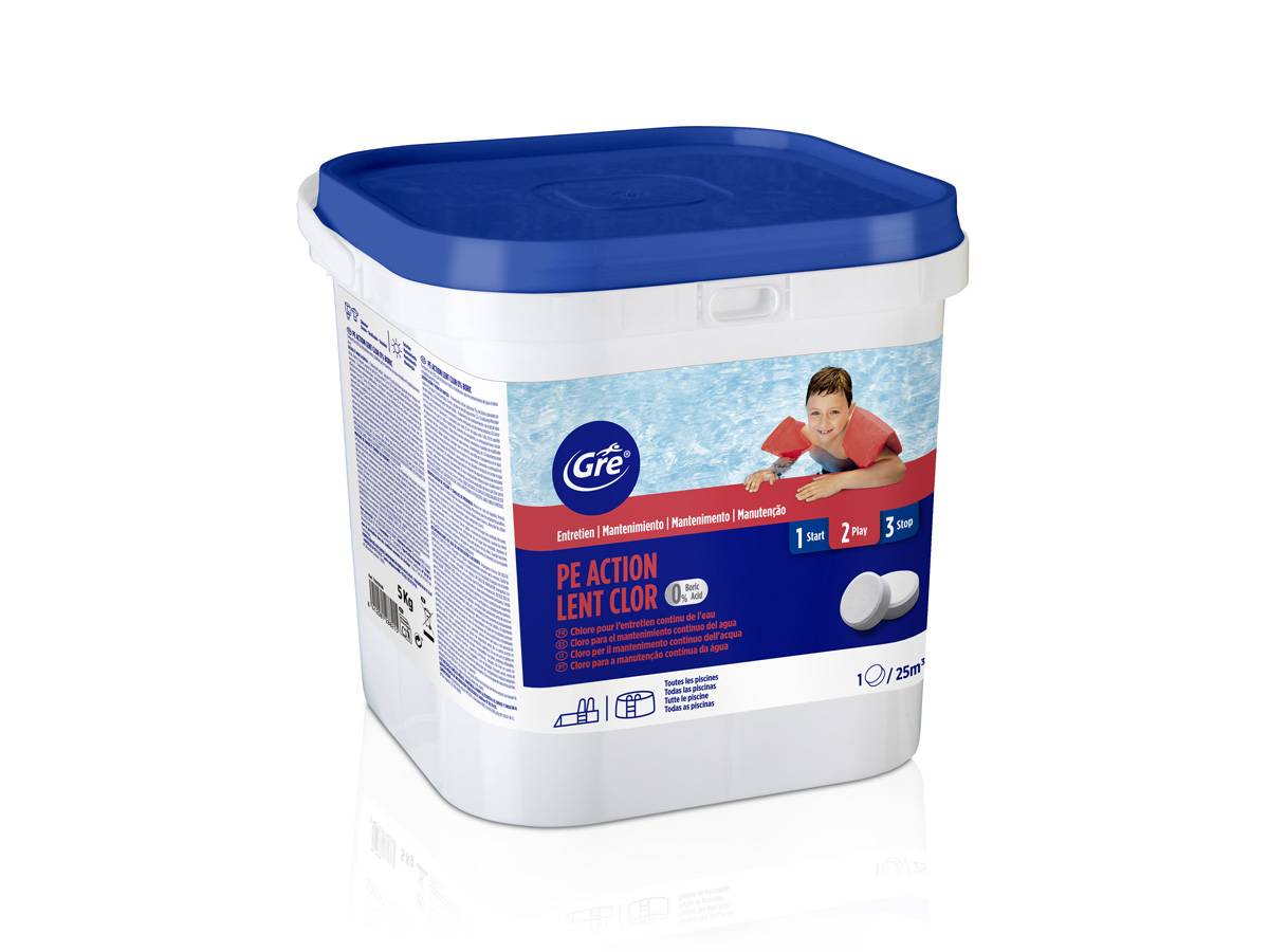 Chlore lent sans acide borique 5 kg - Gré