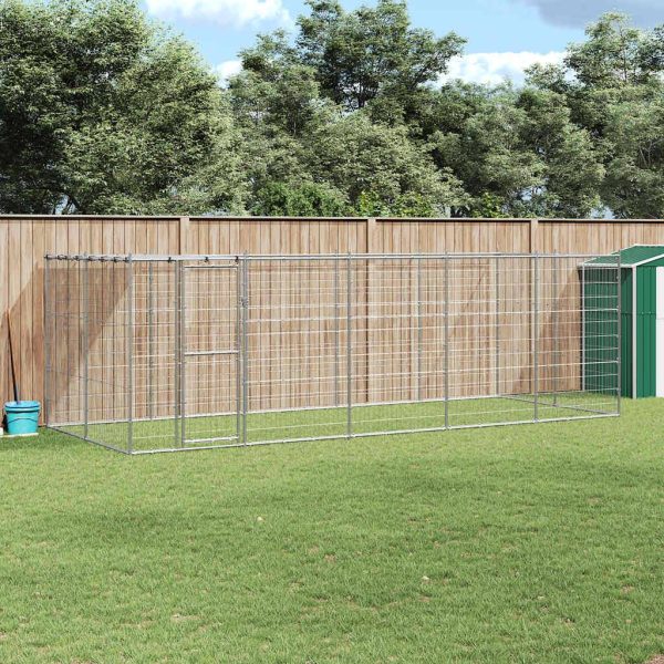 Chenil extérieur Acier galvanisé avec toit 12,1 m² vidaXL 3082304 Chenil extérieur Acier galvanisé avec toit 12,1 m² vidaXL 3082304