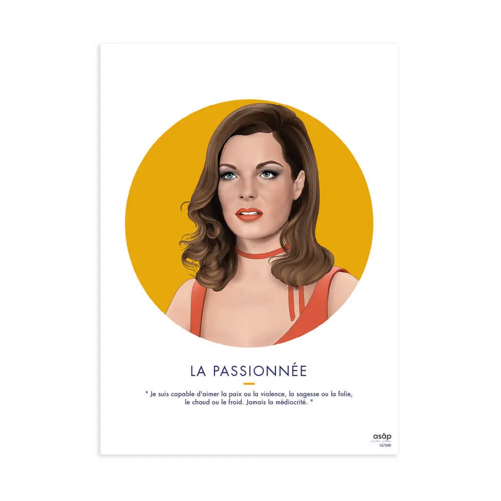 Asåp Creative Studio Poster la passionnée YELLOW