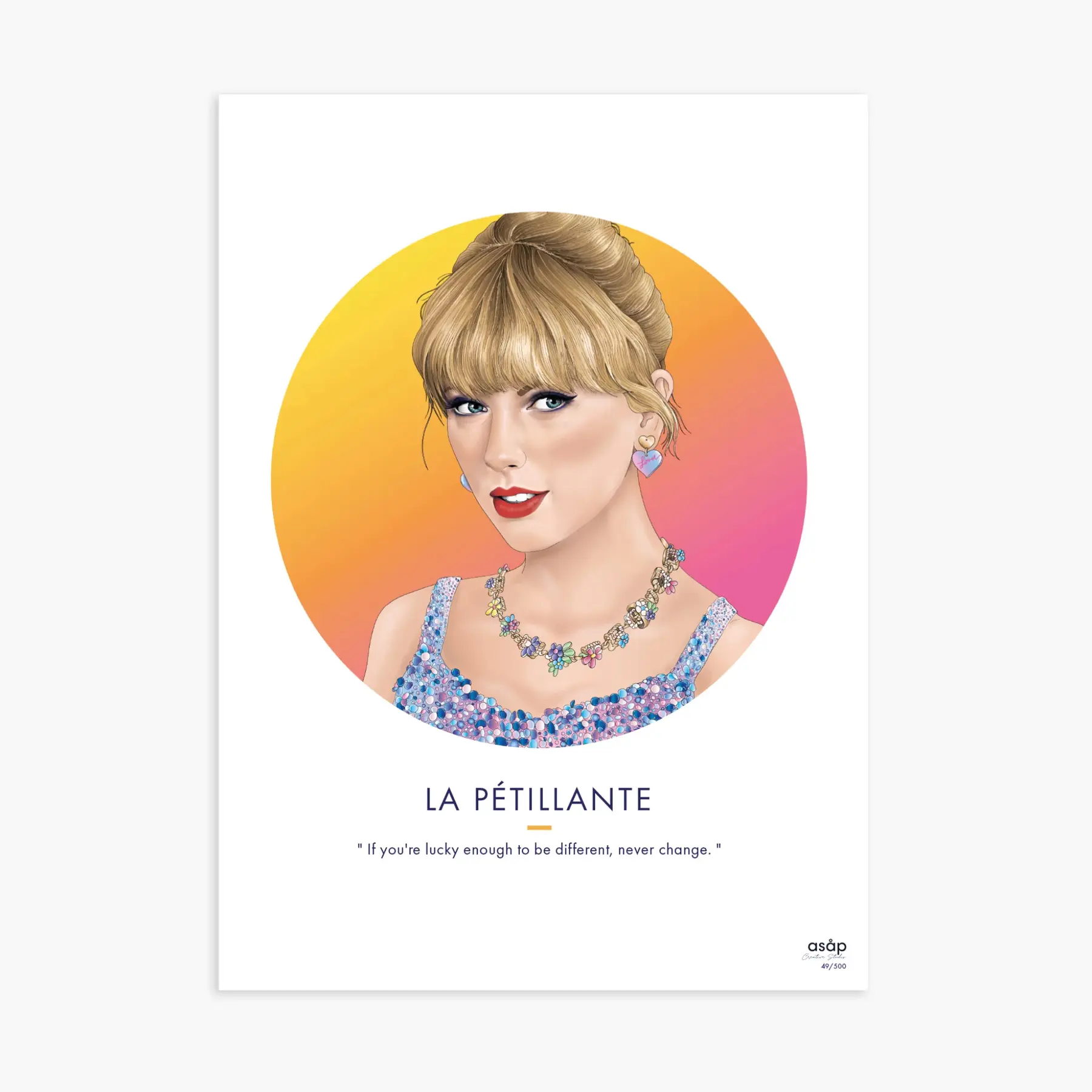 Asåp Creative Studio Póster La Pétillante ORANGE