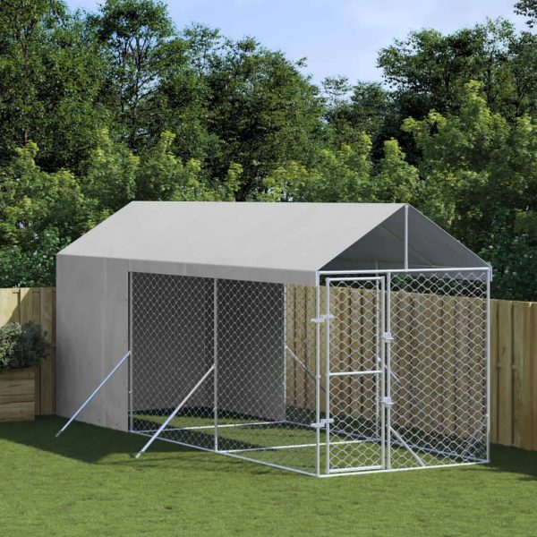 Chenil Extérieur Acier Galvanisé avec Toit et Parois pour Jardin 2x6x2,5 m – ComfortXL Outdoor Living Chenil Extérieur Acier Galvanisé avec Toit et Parois pour Jardin 2x6x2,5 m – ComfortXL Outdoor Living