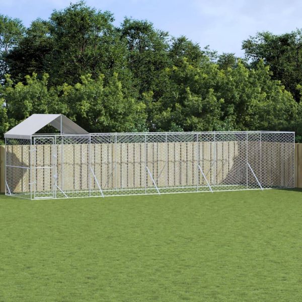 Chenil extérieur pour chien en acier galvanisé avec toit pour jardin 10x2x2,5 m – ComfortXL Outdoor Living Chenil extérieur pour chien en acier galvanisé avec toit pour jardin 10x2x2,5 m – ComfortXL Outdoor Living